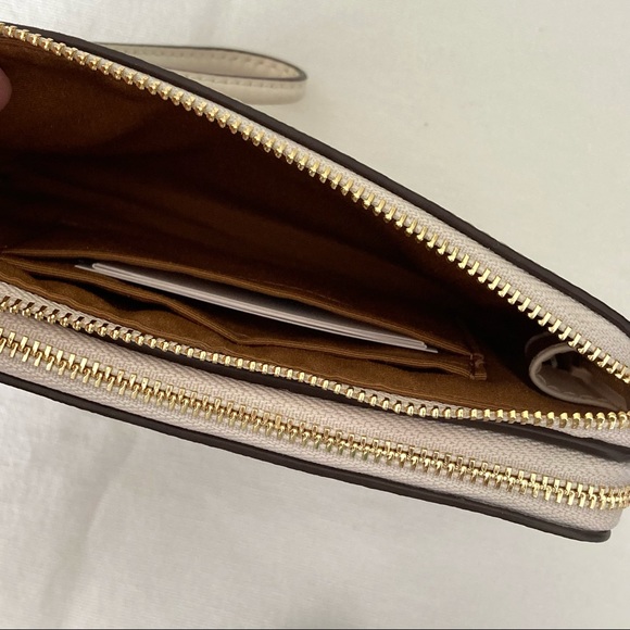 COACH Double Corner Zip Wristlet in Signature Canvas - Picture 6 of 11